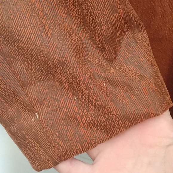 Alfred Dunner Brown Blazer Jacket Womens 12 Snakeskin Pattern Retro 70s Vintage - Picture 12 of 16